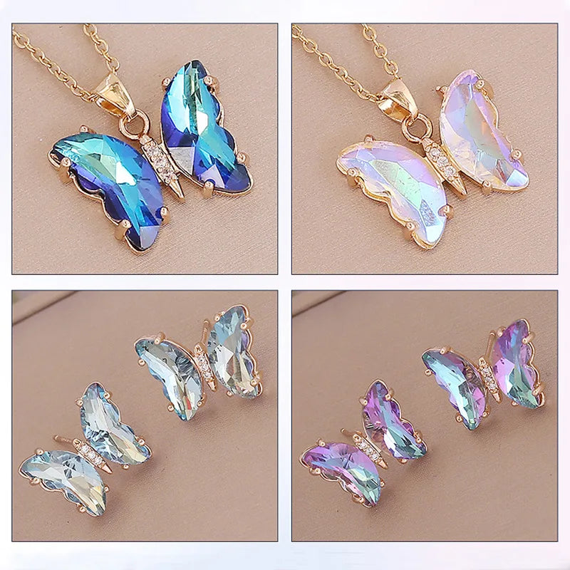 ButterGleam Gradient Pendant ā Gold Y2K-Inspired Bling Choker Necklace