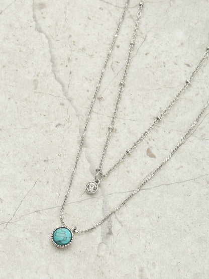 Women'S Silvertone Layered Necklace, 1 Piece