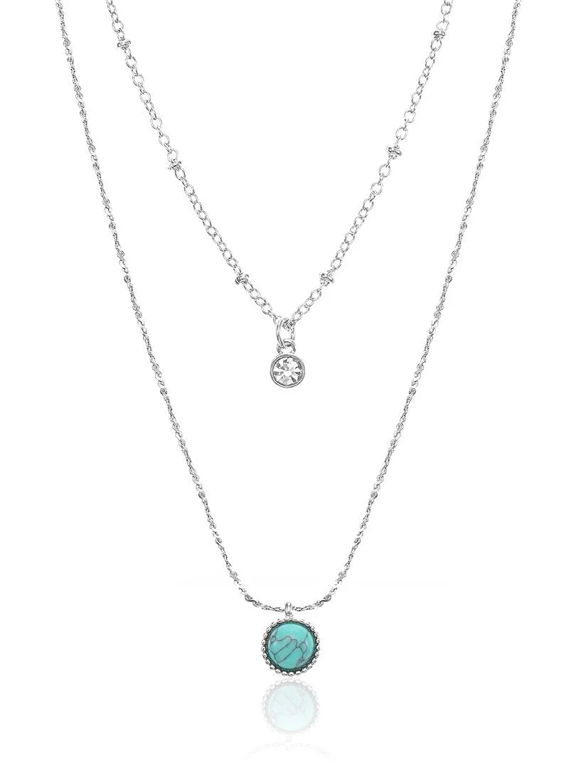 Women'S Silvertone Layered Necklace, 1 Piece