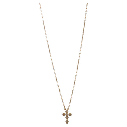 Gold Tone Cross Necklace