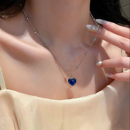 ButterGleam Gradient Pendant – Gold Y2K-Inspired Bling Choker Necklace