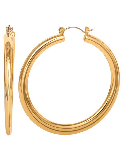 Women'S Polished Hoop Earring